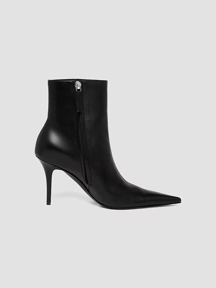 Barbara Leather Ankle Boots by Amina Muaddi