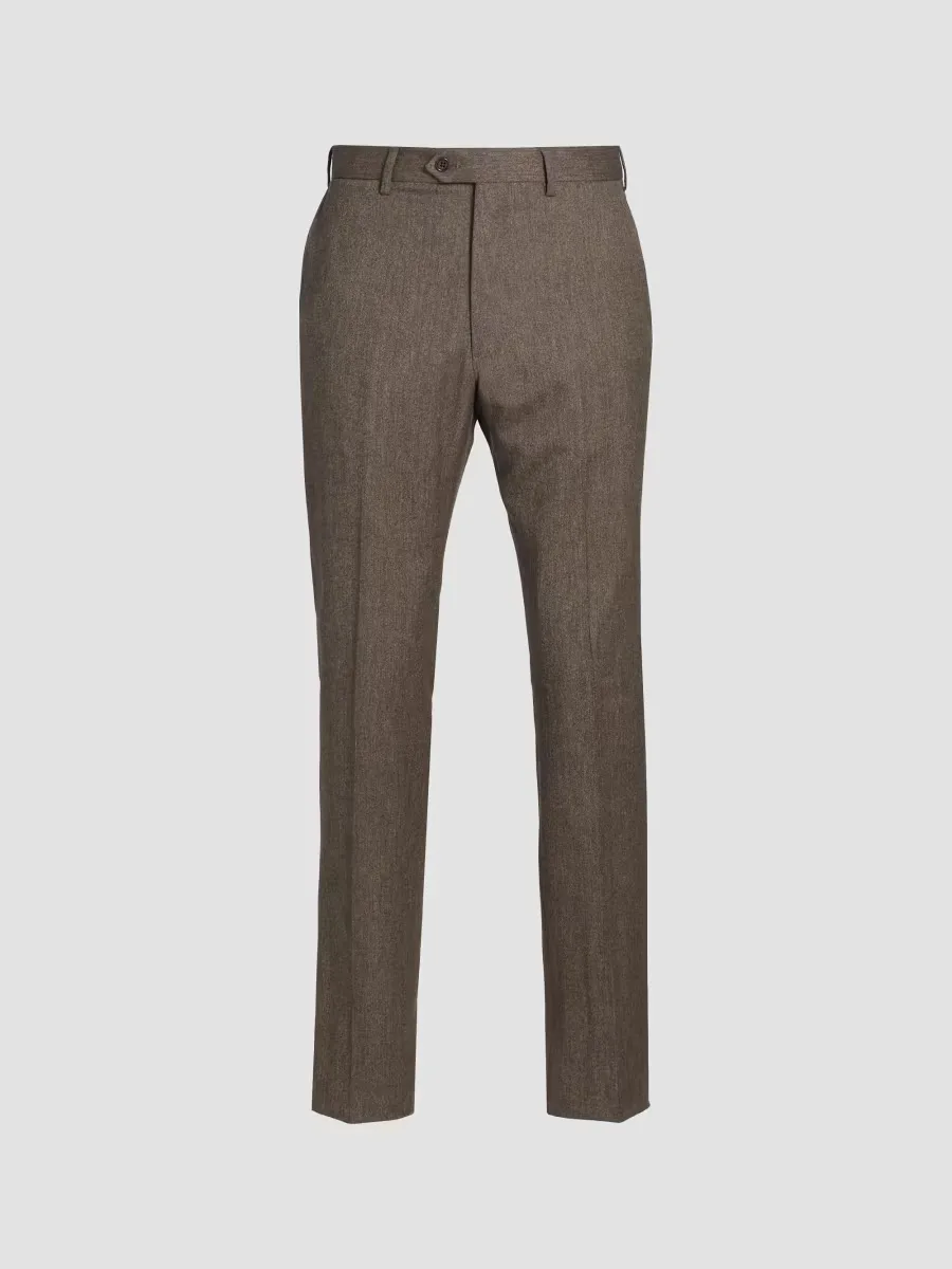 Emporio Armani Flat Front Wool Trousers by Armani