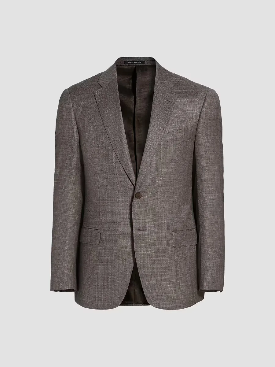 Emporio Armani Wool-Linen-Silk Blend Sport Coat