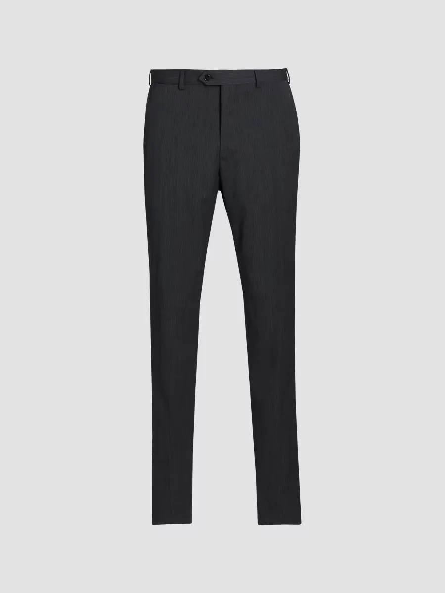 Emporio Armani Flat Front Wool Trousers