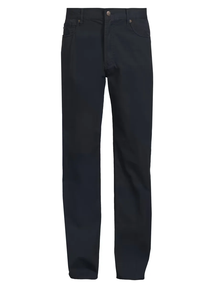 Emporio Armani 5-Pocket Cotton Straight-Leg Pants by Armani