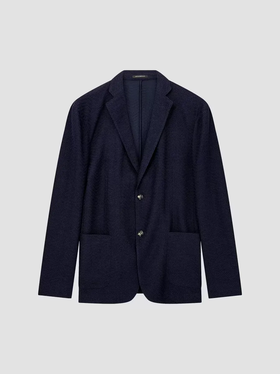 Emporio Armani Textured Chevron Soft Jacket