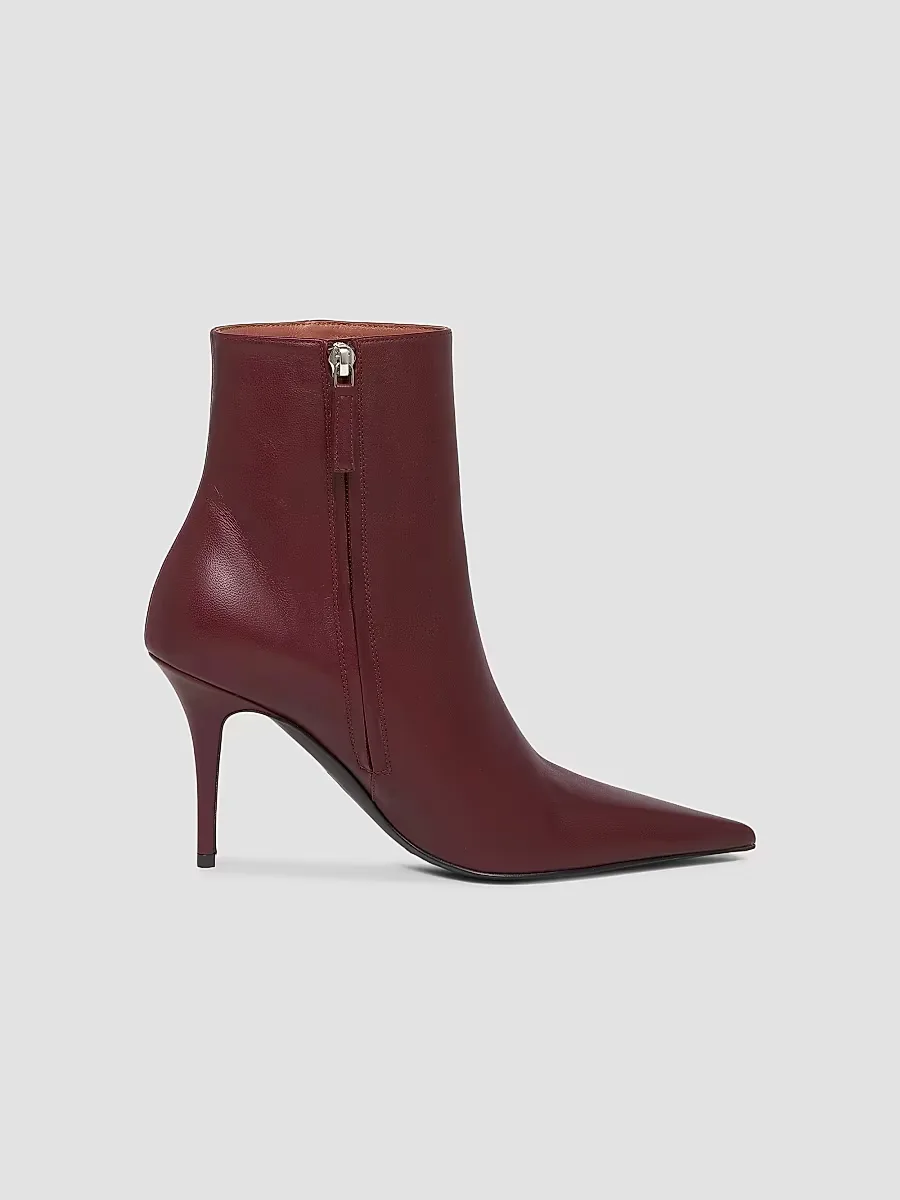 Amina Muaddi Barbara Leather Ankle Boots by Amina Muaddi