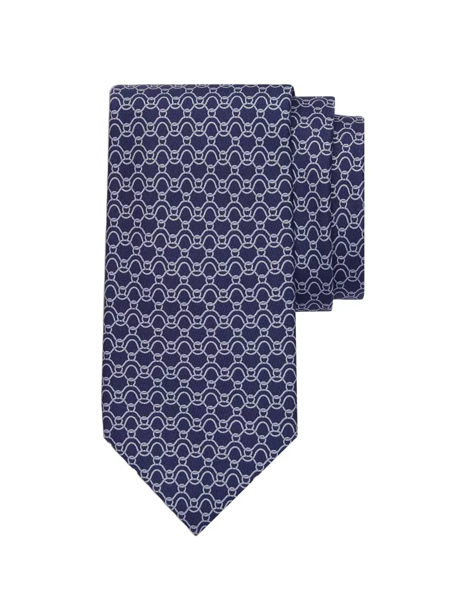 Ferragamo Waves Printed Silk Tie by Ferragamo