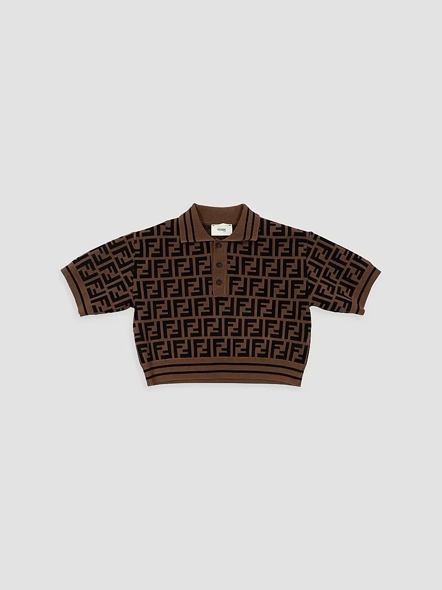Monogram Knit Polo Shirt by FENDI
