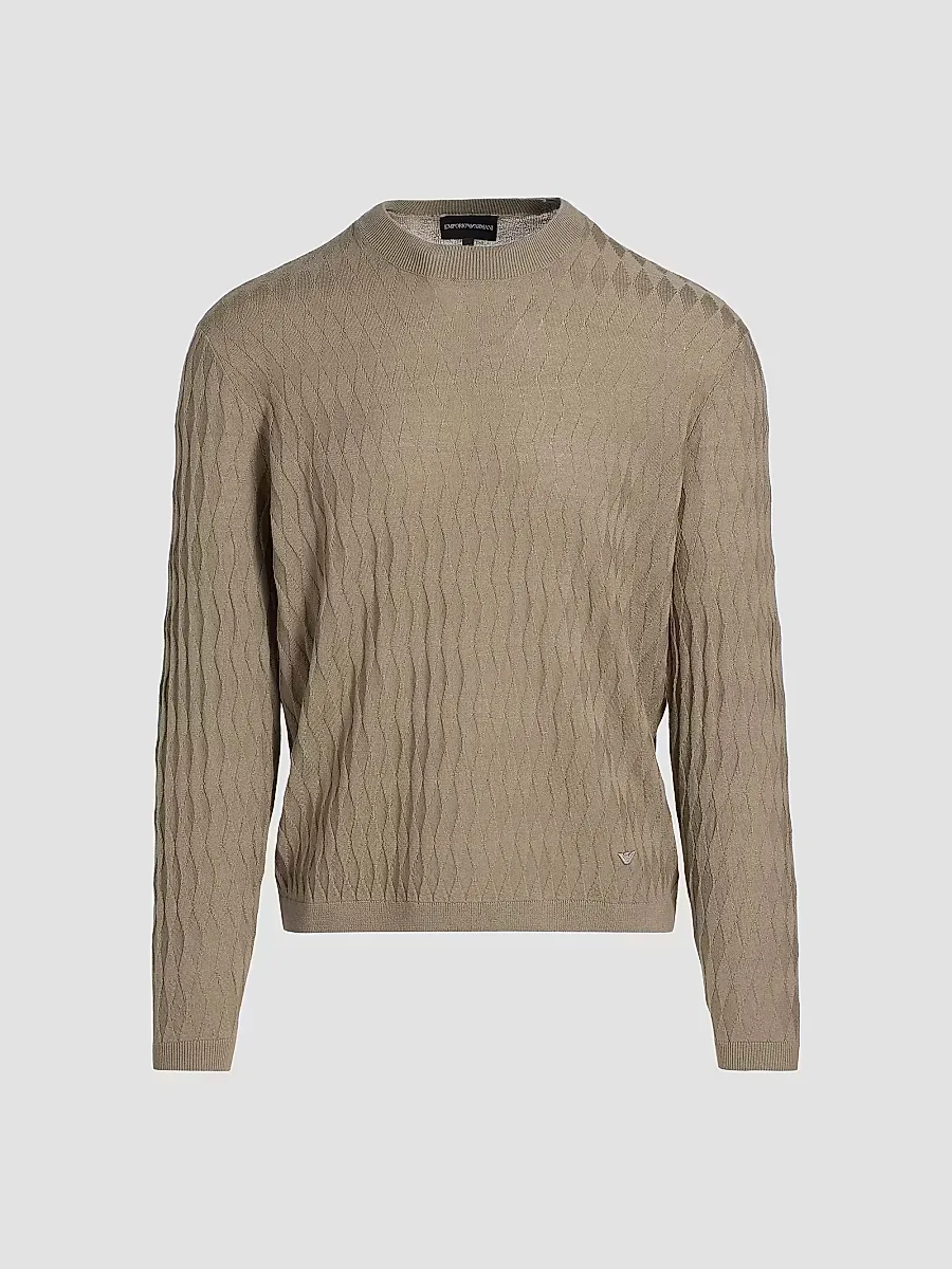 Emporio Armani Diamond Virgin Wool Sweater by Armani