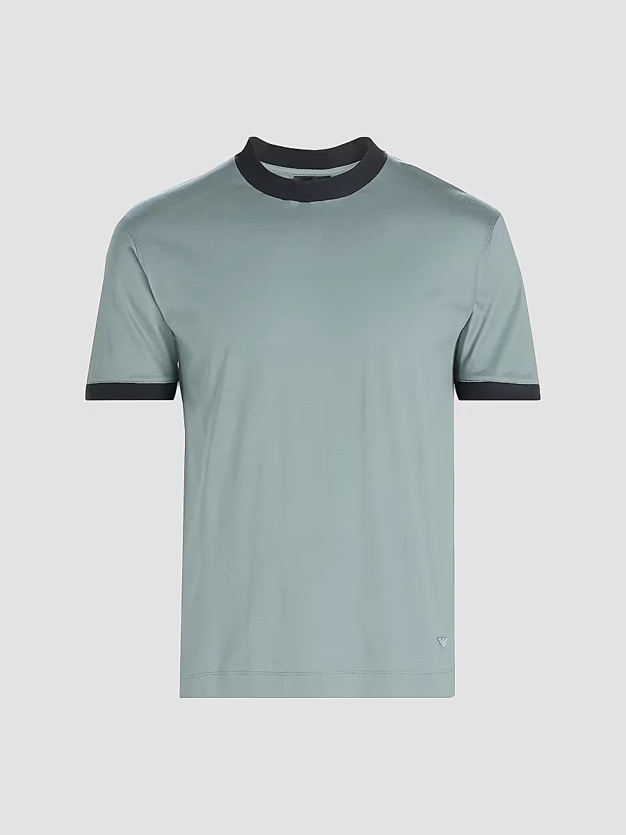 Emporio Armani Contrast-Trim Jersey T-Shirt