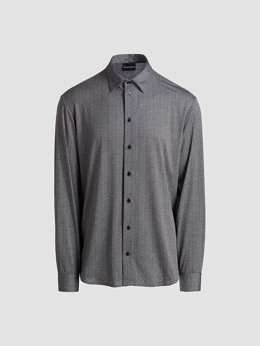 Emporio Armani Micro-Diamond Print Sport Shirt by Armani