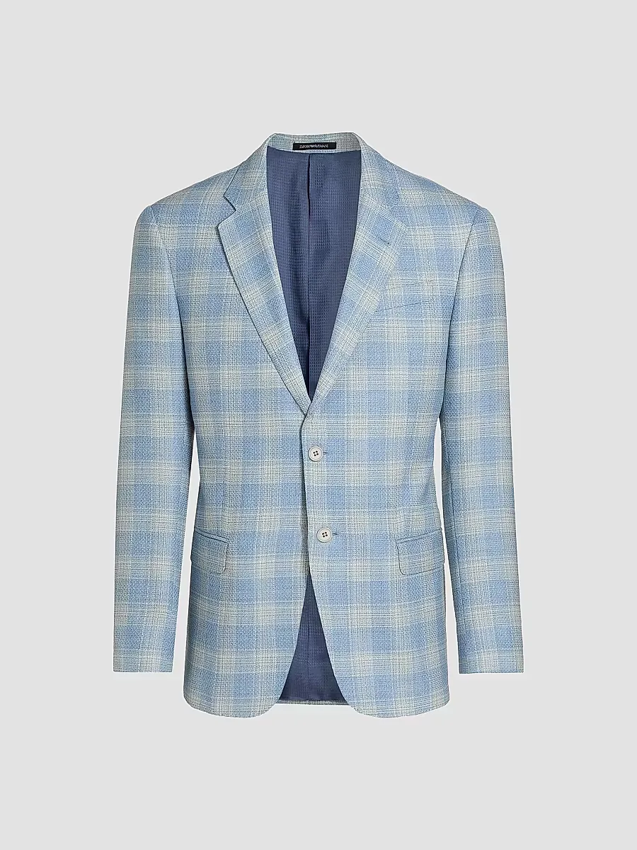Emporio Armani Plaid Wool Sport Coat