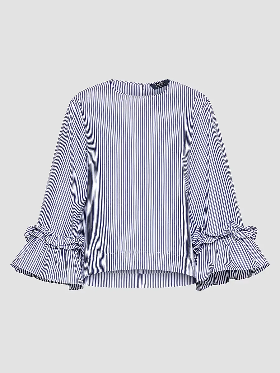 Poplin Blouse with Ruffles and Flounces by Max Mara
