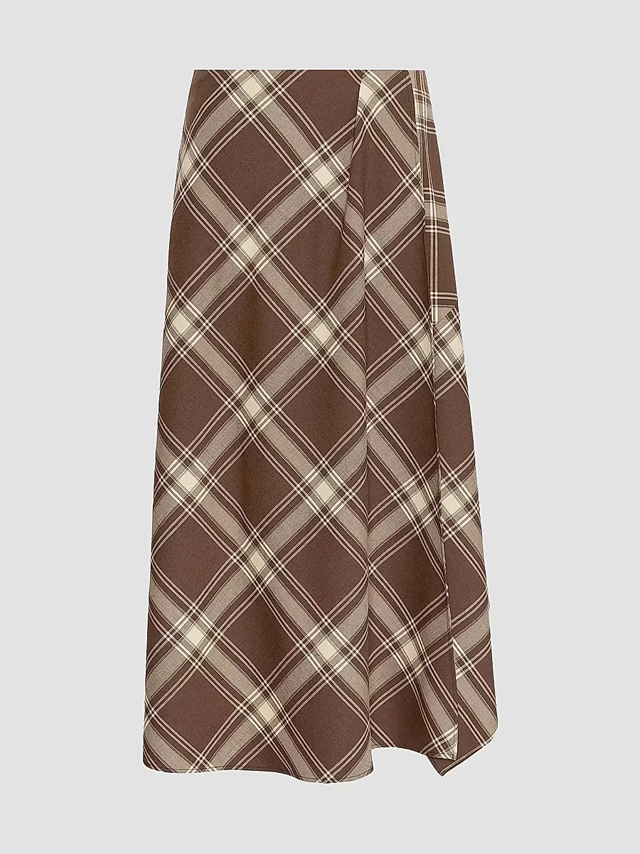 Weekend Max Mara Two Way Stretch Wool Twill Skirt by Max Mara