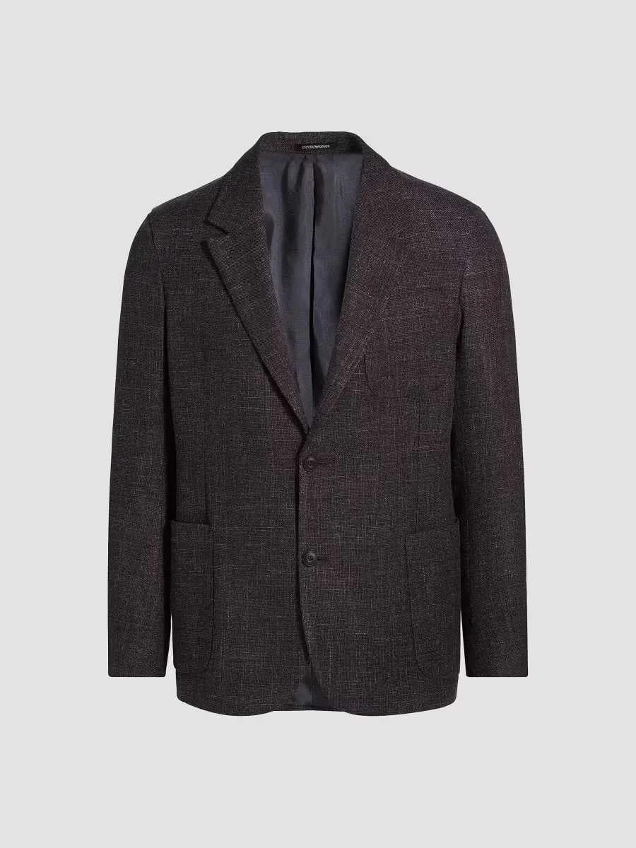 Emporio Armani Soft Wool, Silk, & Linen Blazer