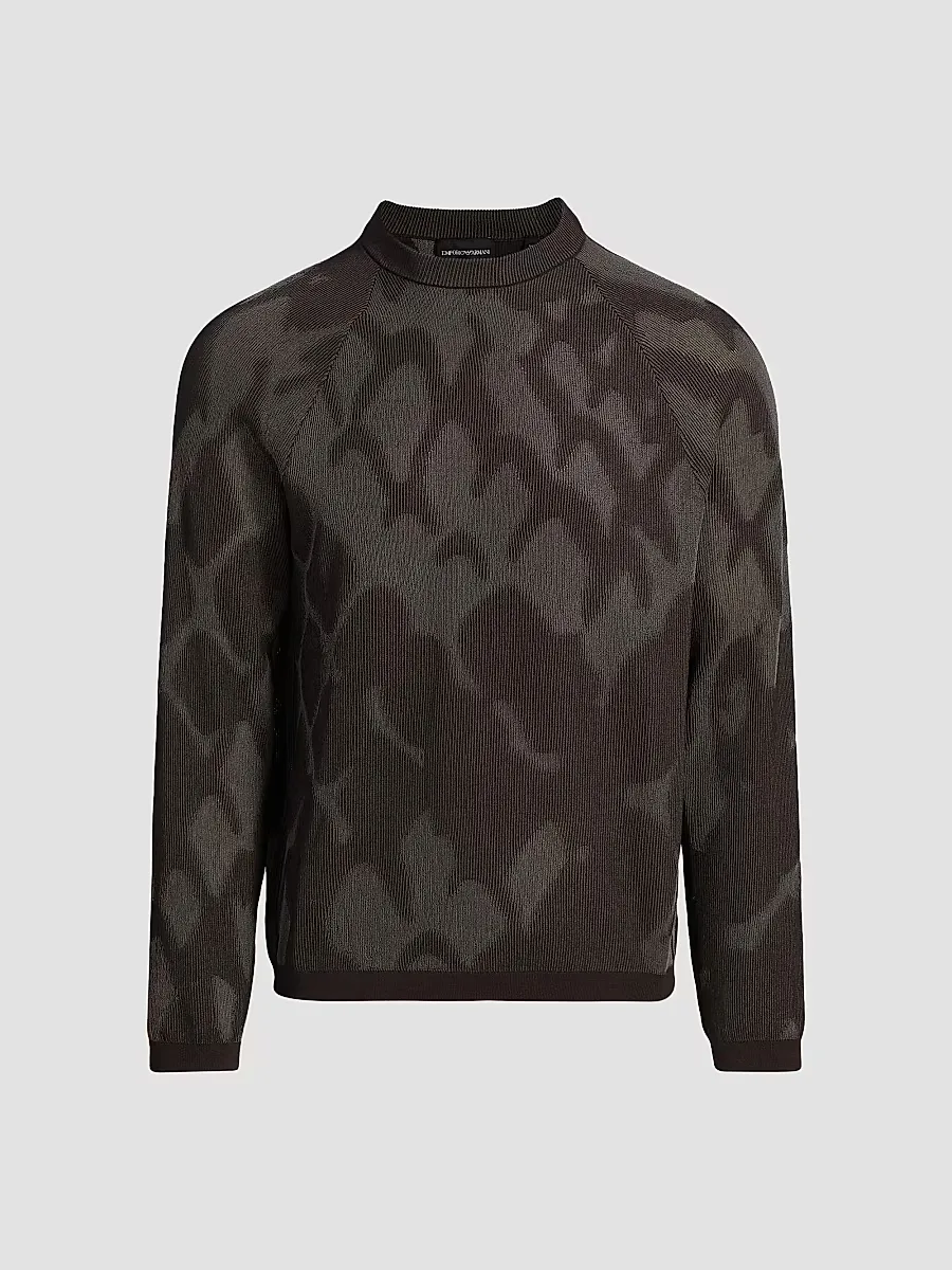 Emporio Armani Pattern Abstract-Print Crewneck Sweater by Armani