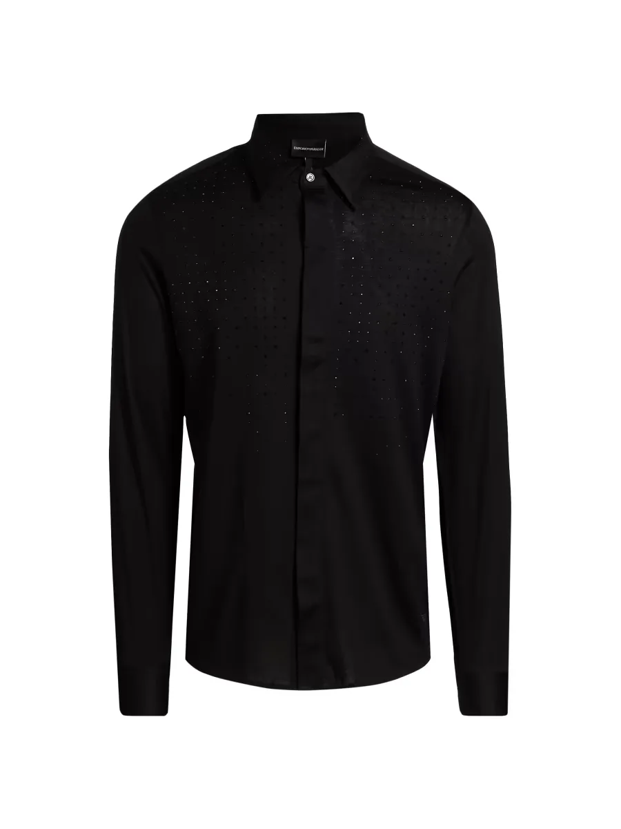 Emporio Armani Clubwear Capsule Rhinestone Sport Shirt by Armani