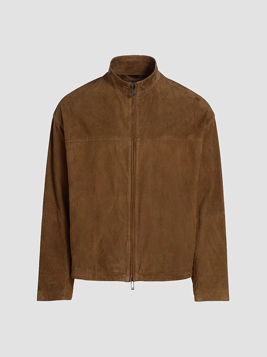Emporio Armani Perforated Suede Jacket by Armani