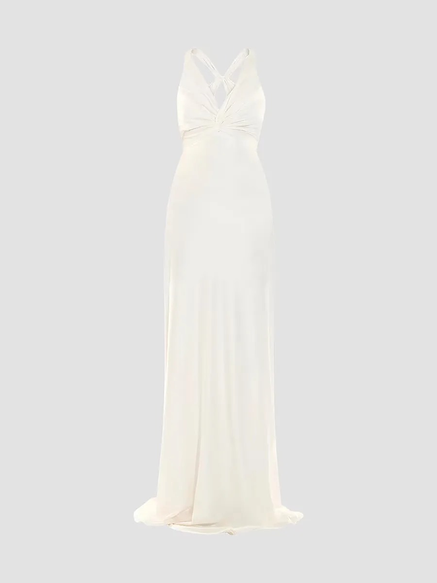 Halterneck A-Line Gown
