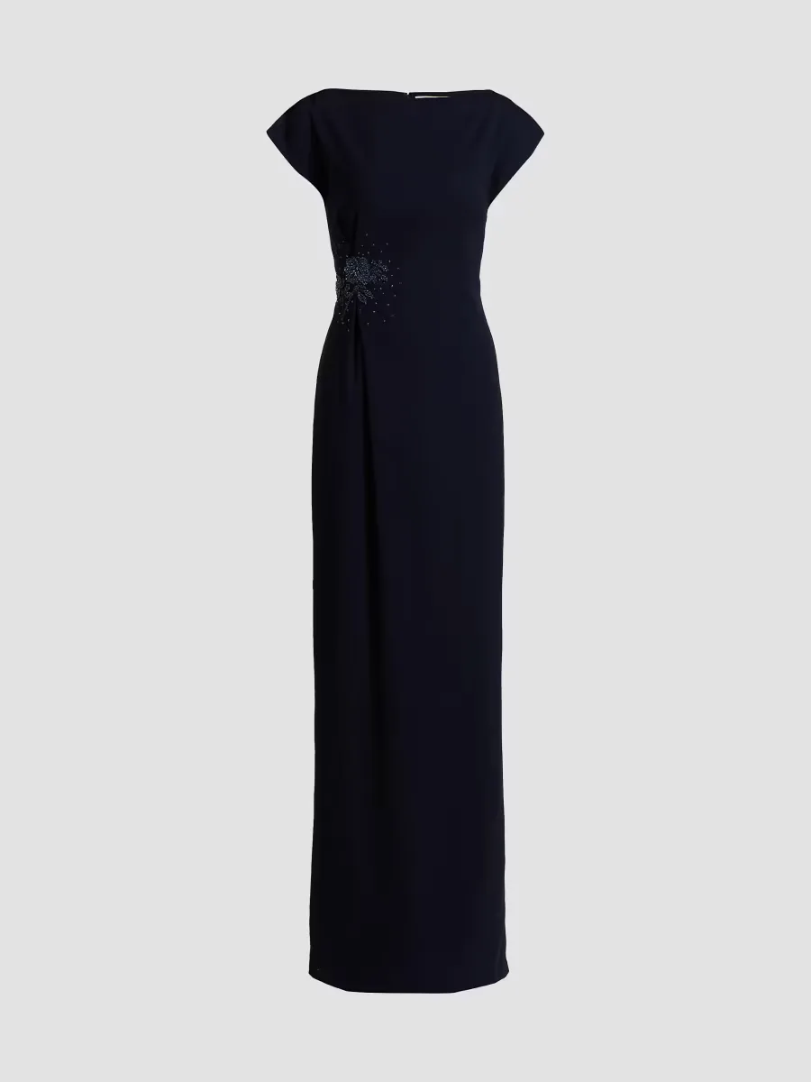 Kelly Embellished Stretch-Crepe Column Gown by SACHIN BABI