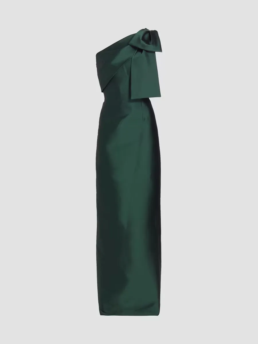Bonnie Satin One-Shoulder Gown