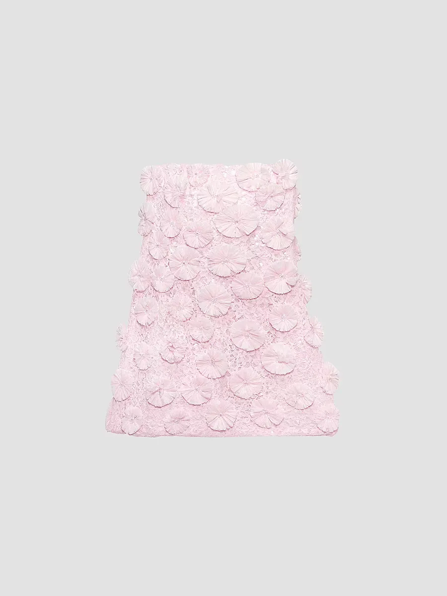 Holland Floral Strapless Minidress by SIMKHAI