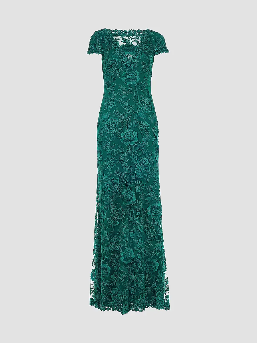 Lace Column Gown by Tadashi