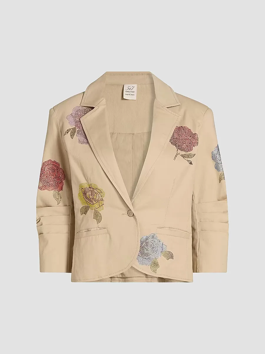 Khloe Le Petit Crystal Rose Blazer by Cinq  Sept