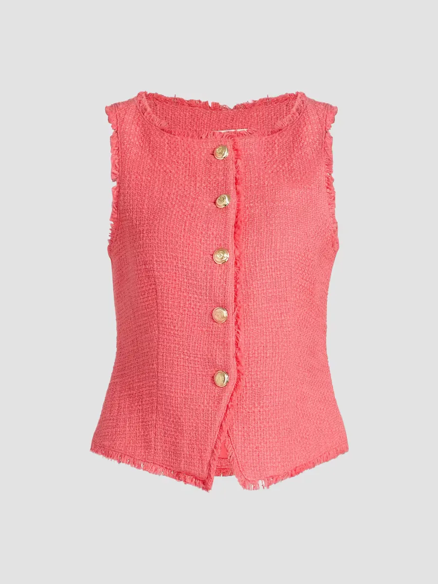 Camen Boucl-Tweed Cotton Vest by Cinq  Sept