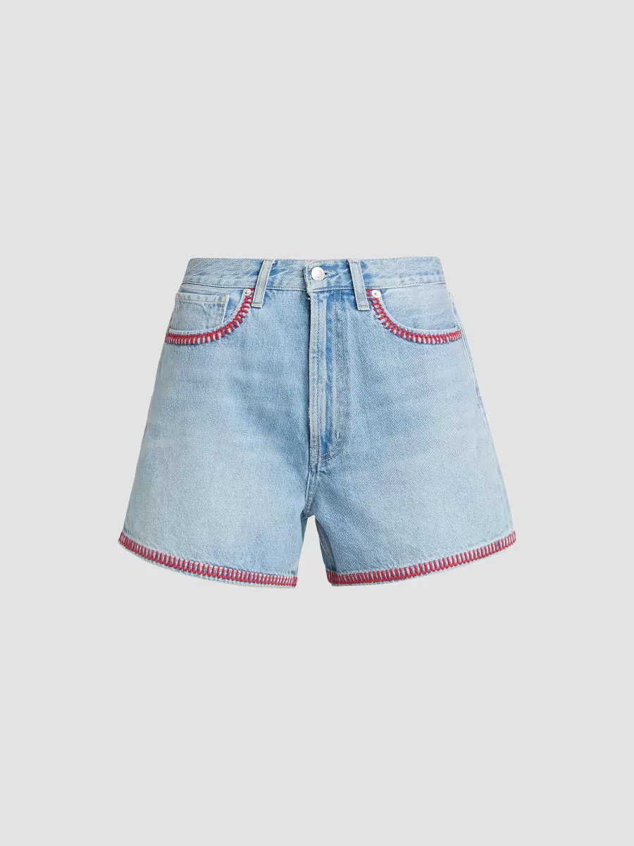 Rancho Cotton Denim Shorts by Rails