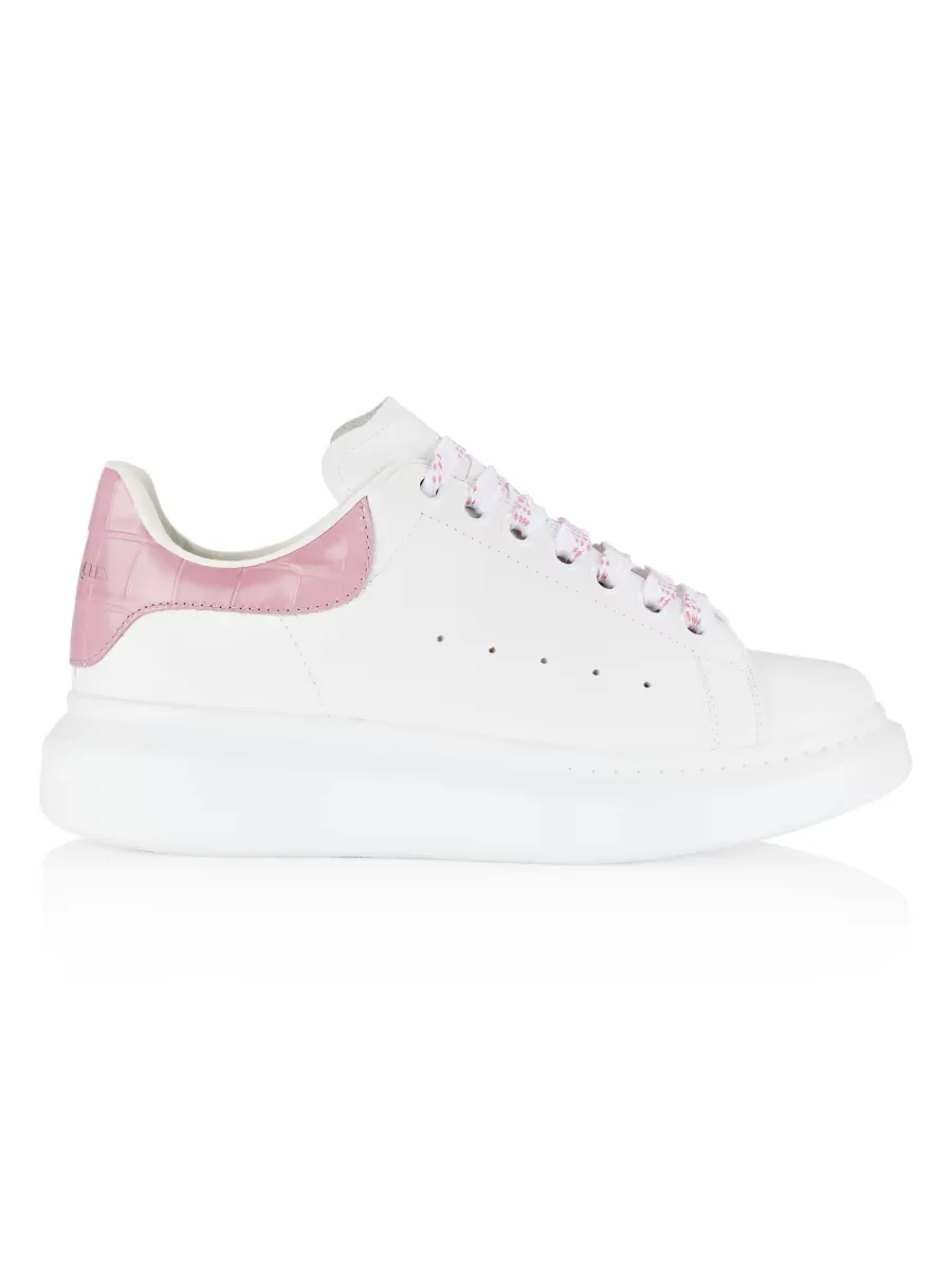 Croc-Embossed Leather Counter Oversized Sneakers by McQueen