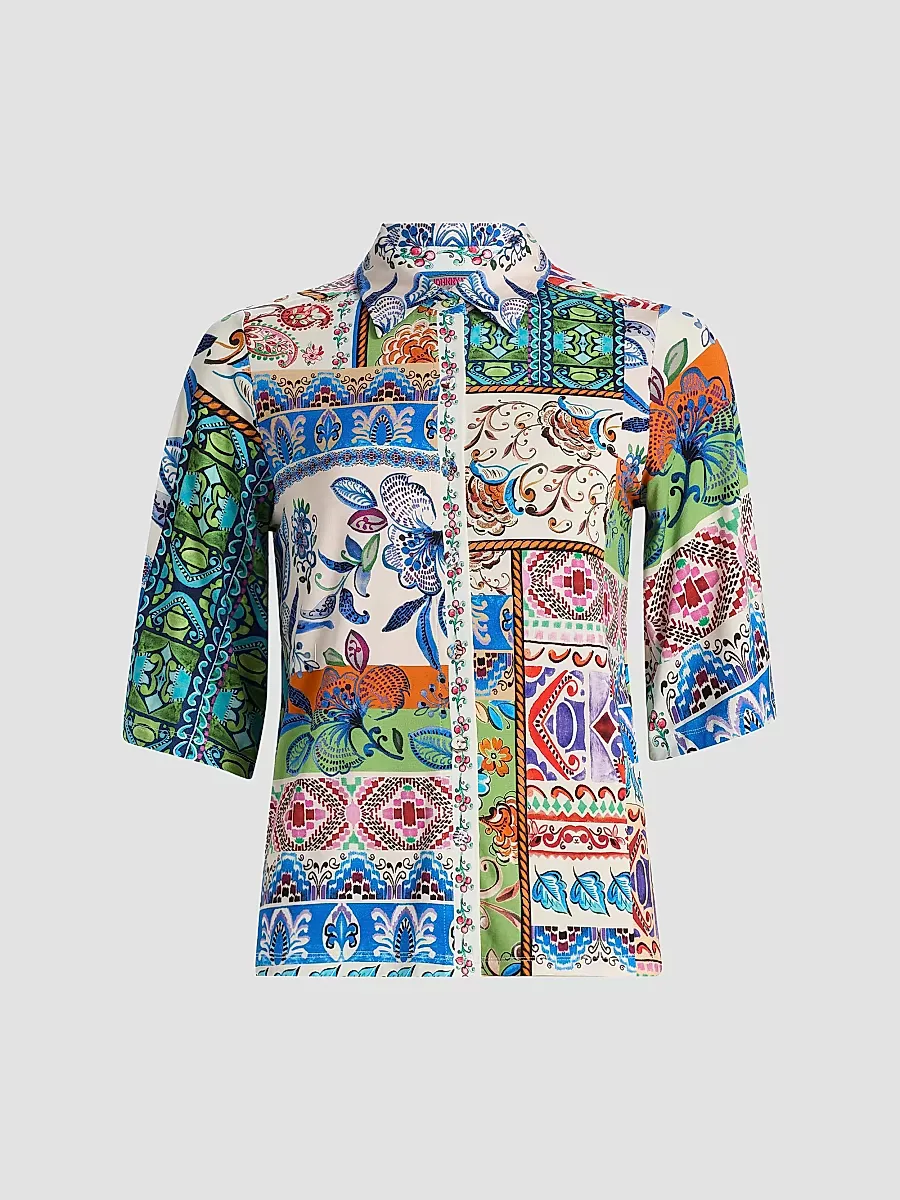 The Janie Printed Shirt by Johnny Was