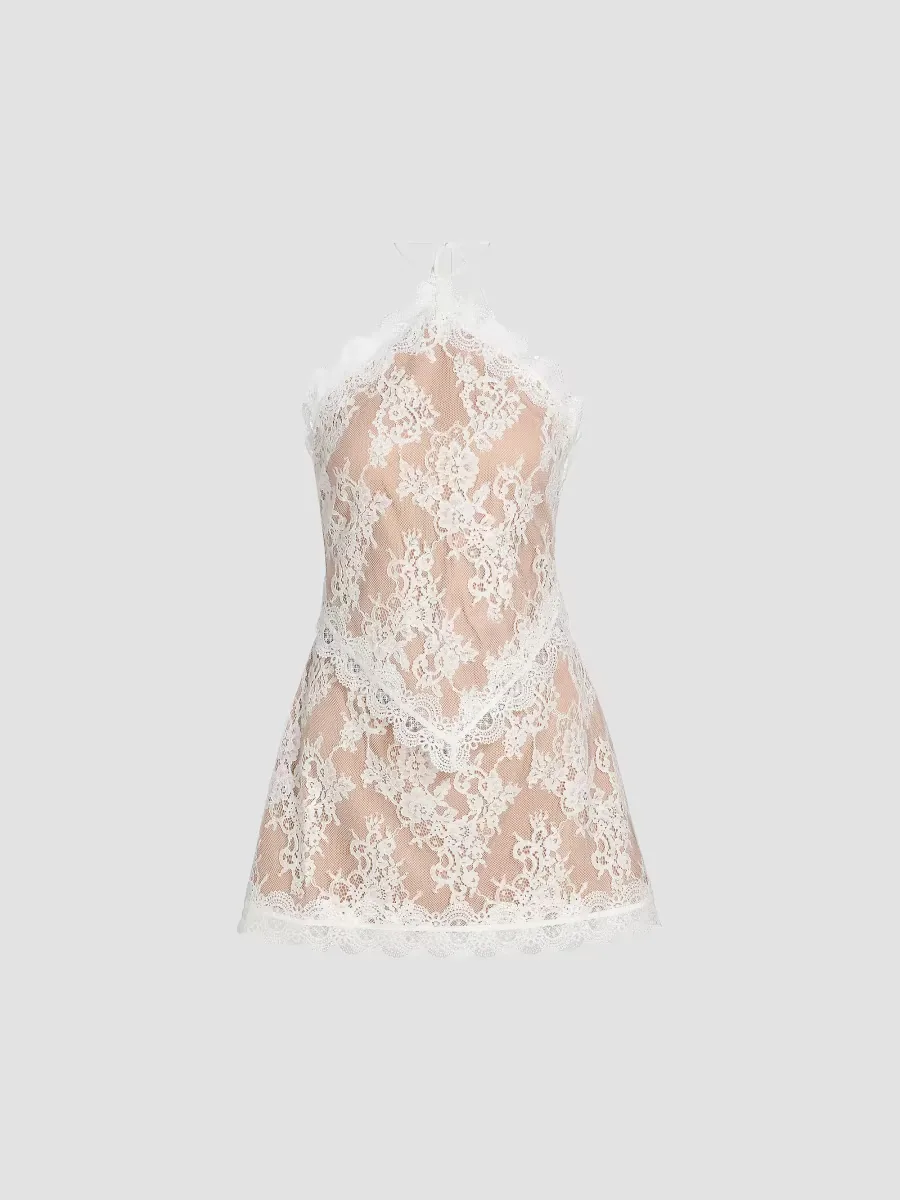 Flavio Floral Lace Minidress