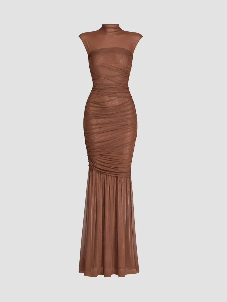 Rosie Draped Maxi Dress by SEROYA