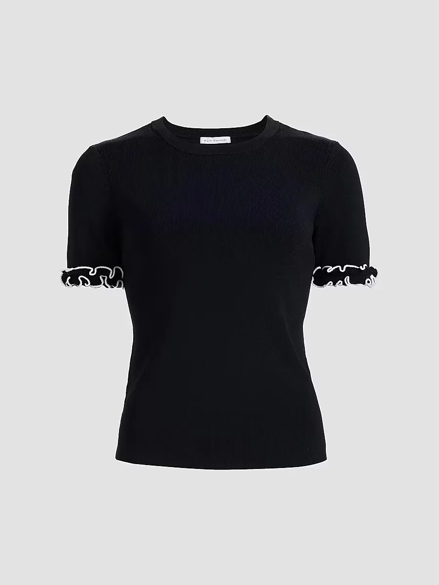 The Rose Frill-Cuff Top by Elie Tahari