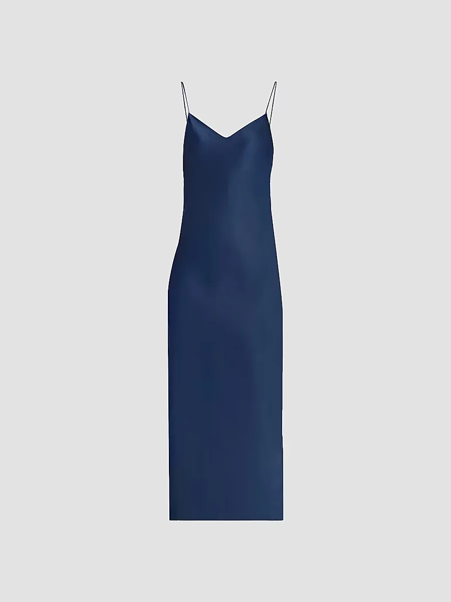 Double-Faced Satin Midi-Slipdress by Polo Ralph Lauren