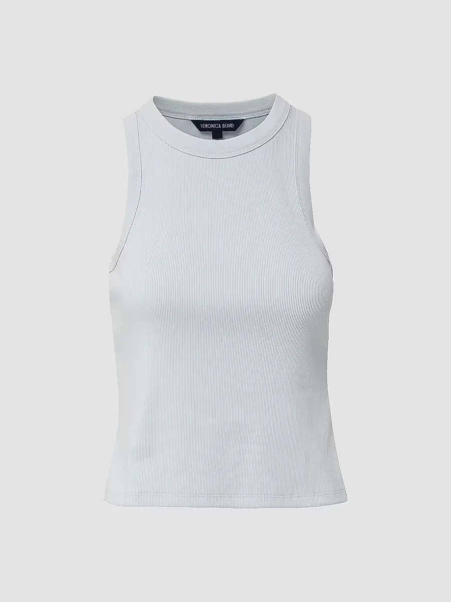 Jordyn Stretch-Cotton Tank by Veronica Beard
