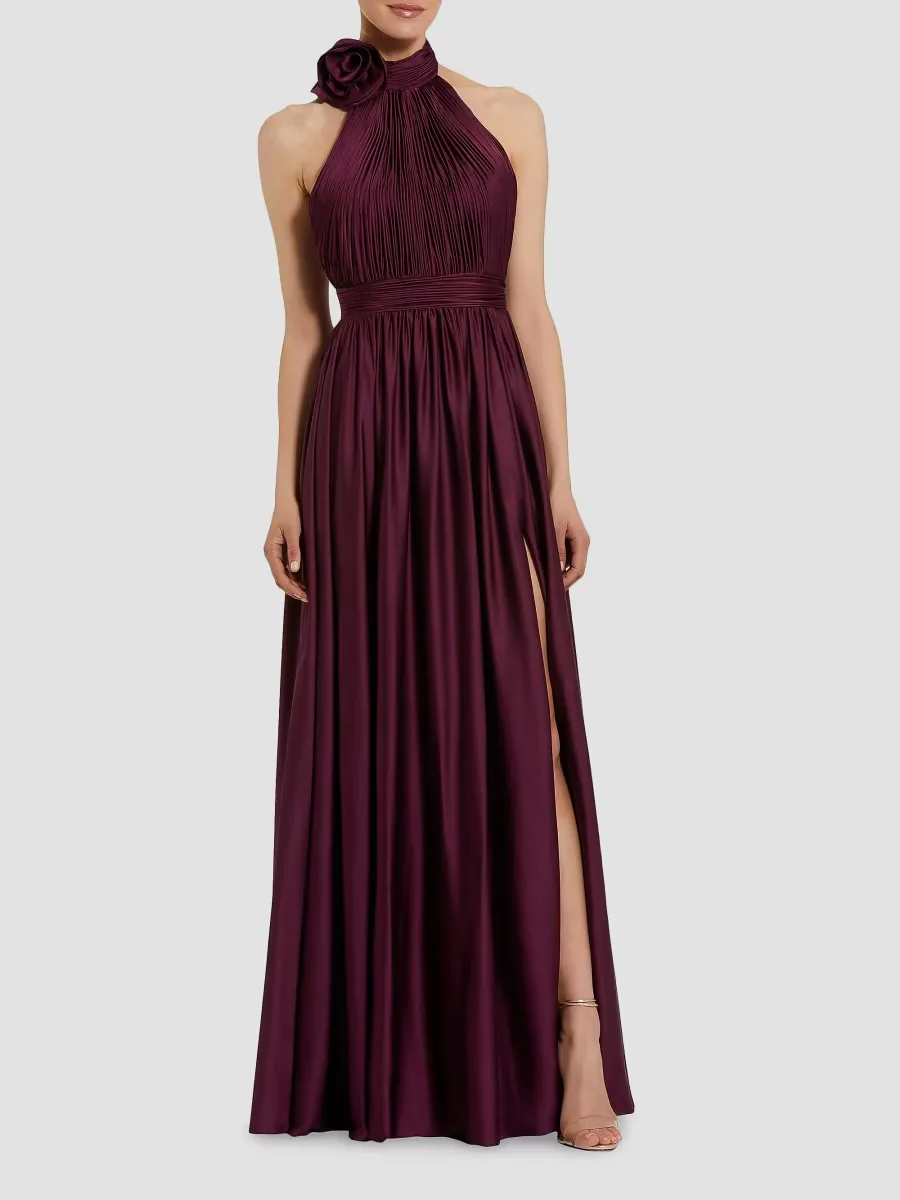 Mac Duggal Chiffon Halter Gown by M.A.C.