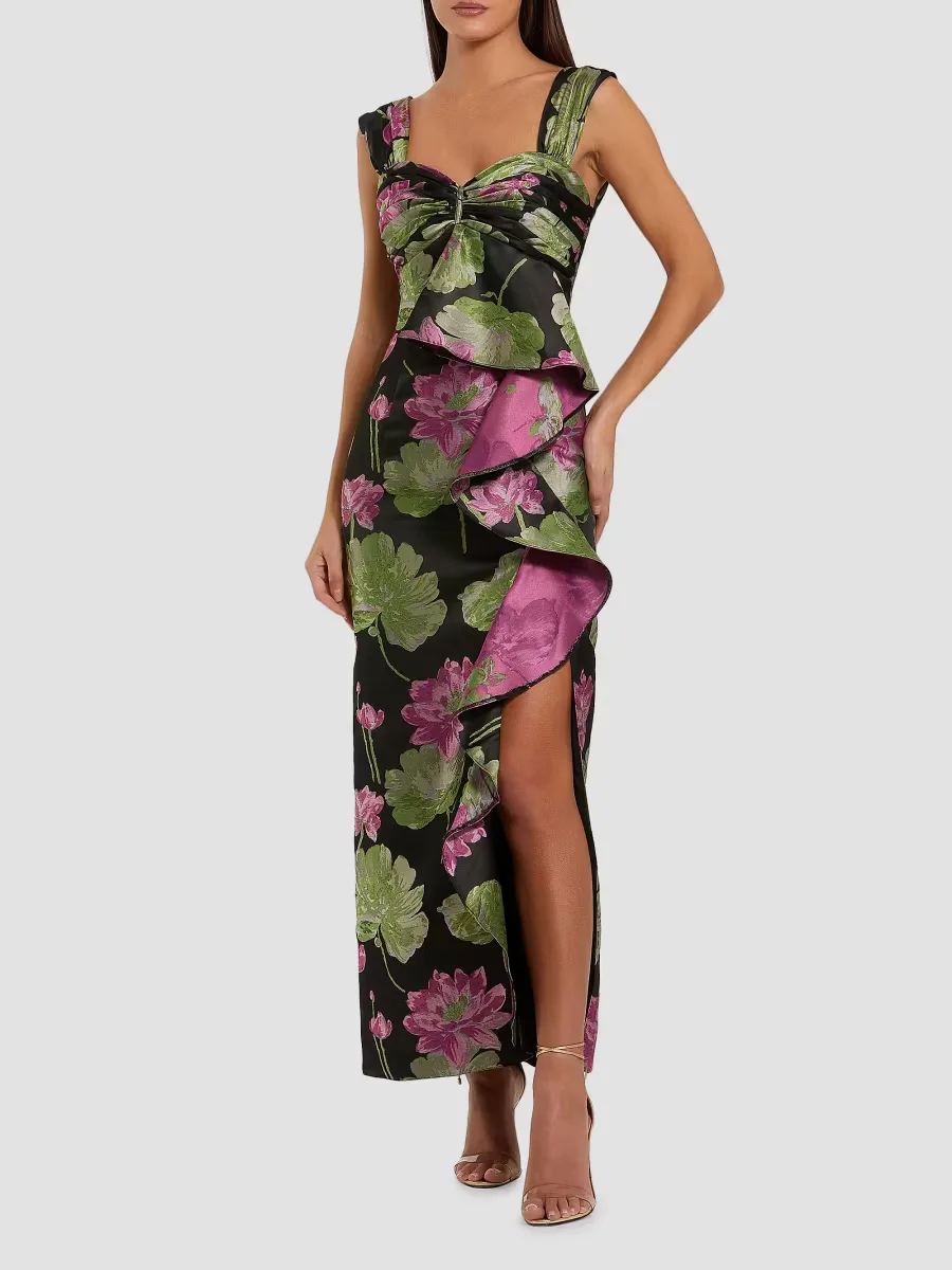 Mac Duggal Ieena One Brocade Column Dress by M.A.C.