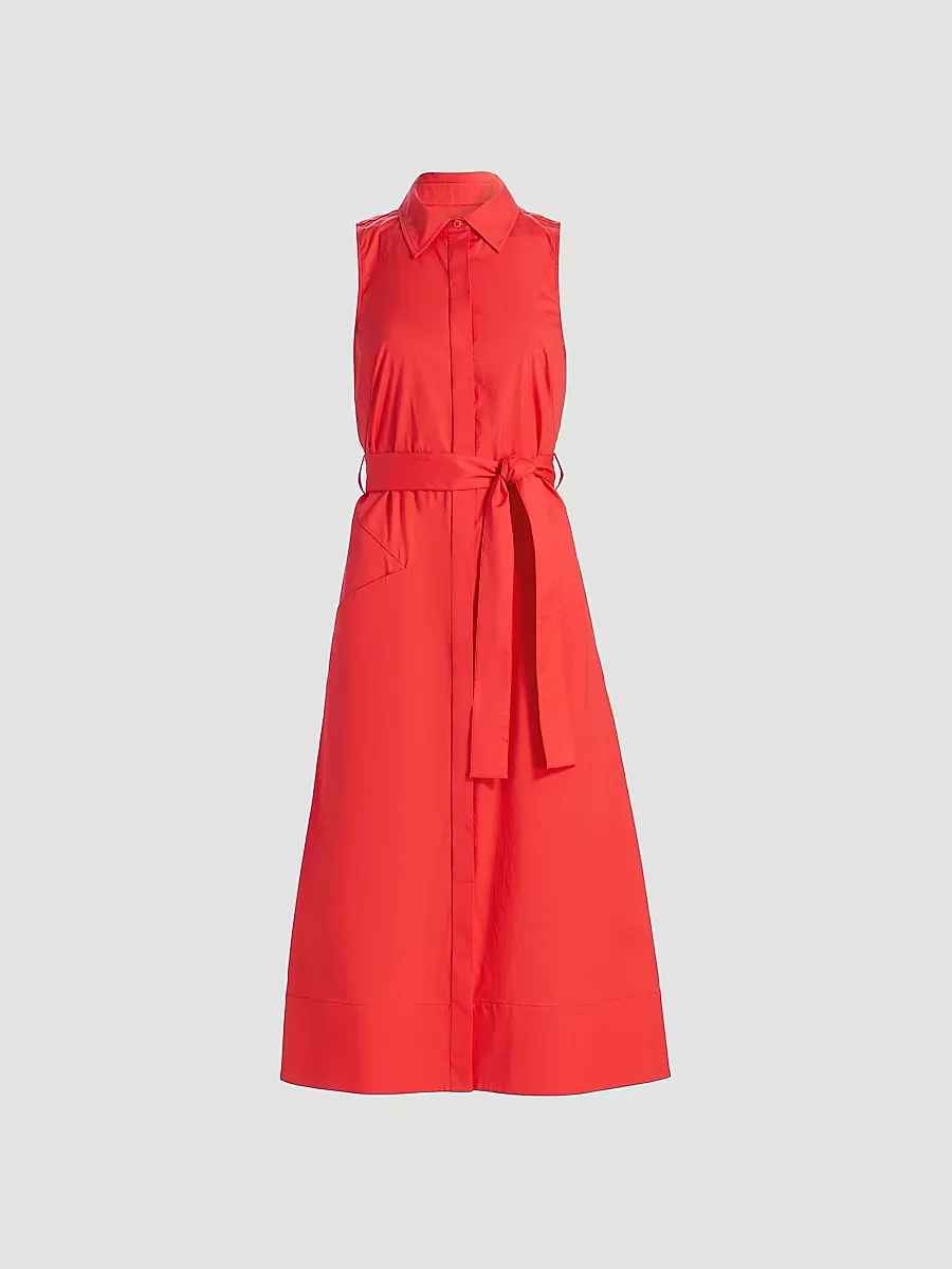 Darcey Belted A-Line Midi-Dress