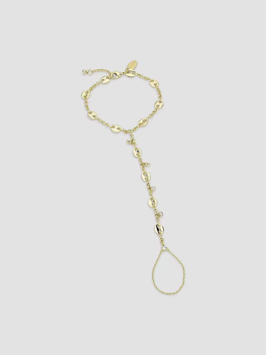 Azzura Goldtone & Cubic Zirconia Hand Chain by Ramy Brook