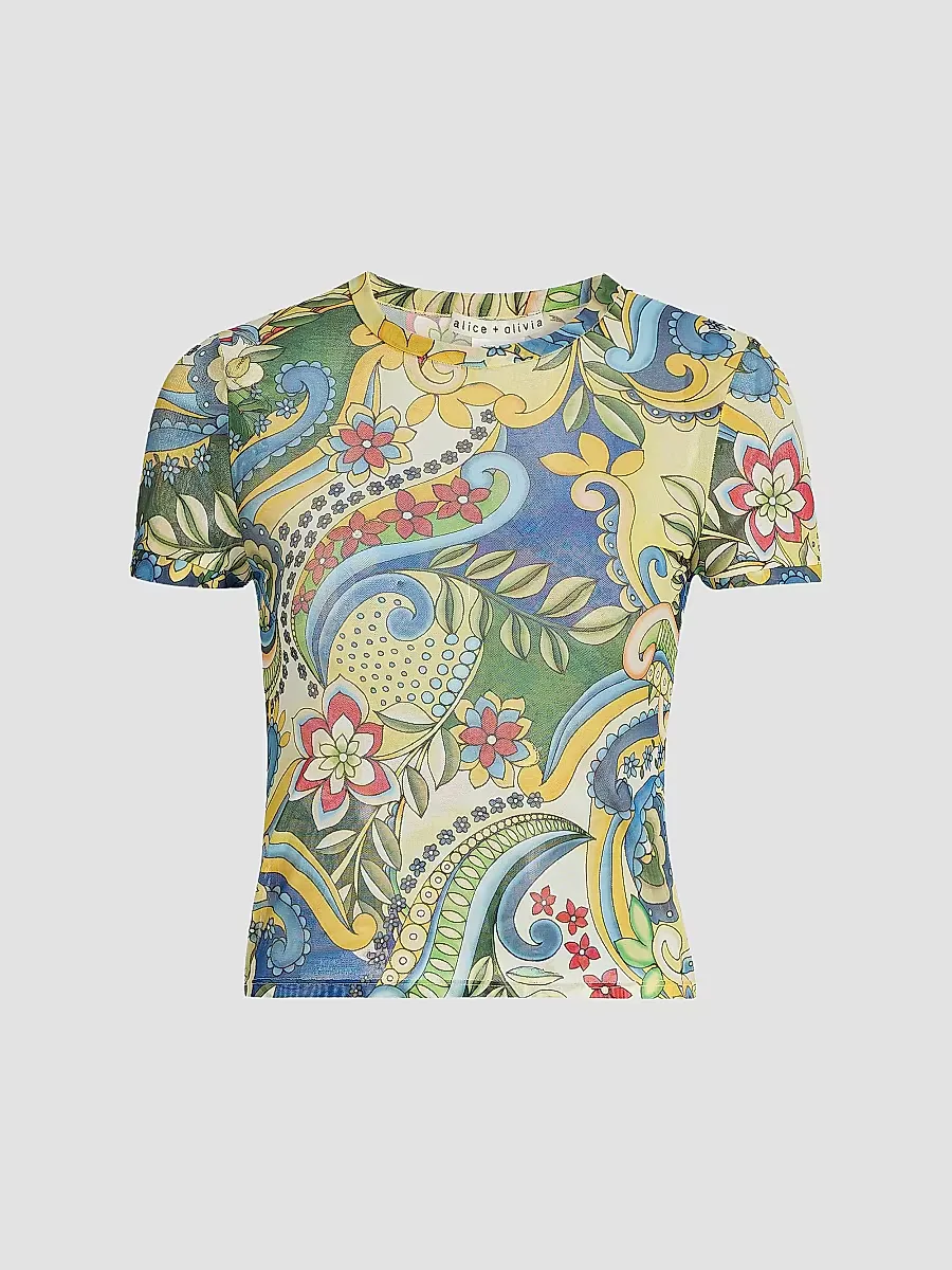 Tess Crewneck T-Shirt by Alice + Olivia