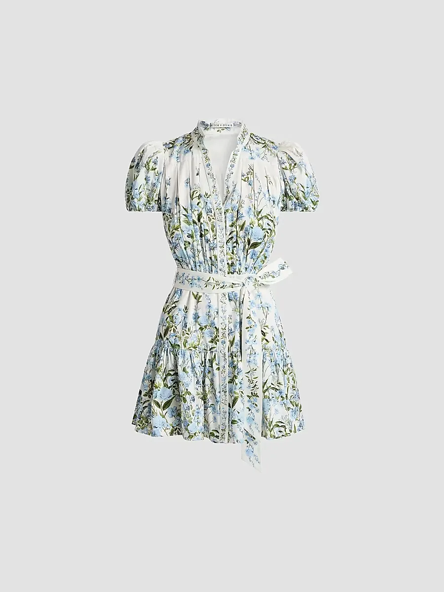 Cora Floral Cotton Tiered Minidress