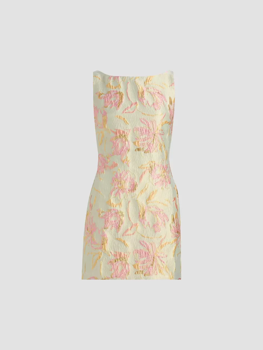 Mimi Botanical Brocade Minidress