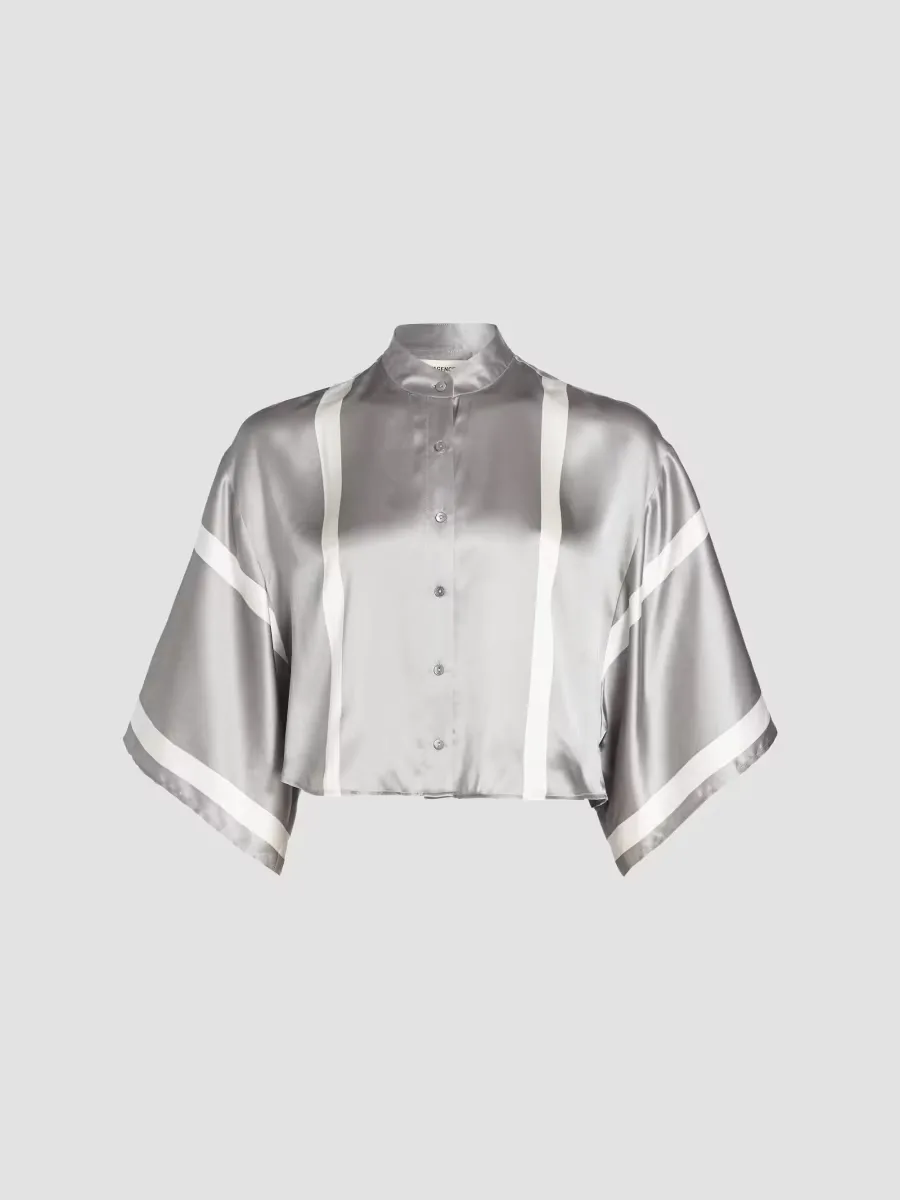 Dru Silk Crop Blouse by L'AGENCE