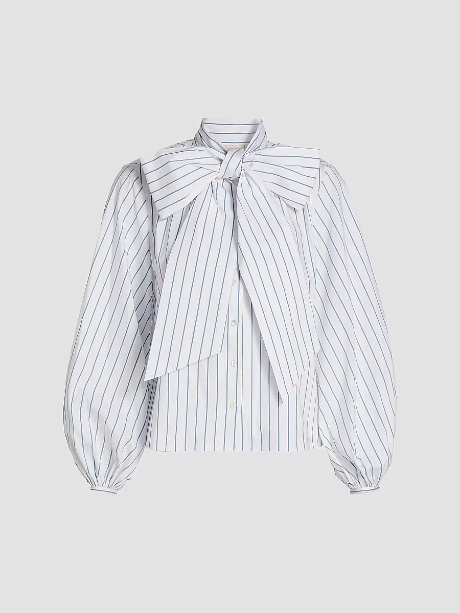 Deon Tie Neck Blouse by L'AGENCE