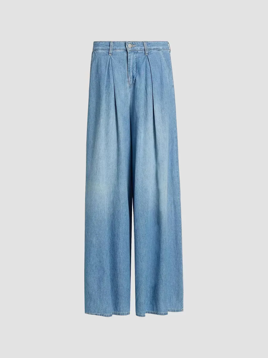 Lorenza Denim High-Rise Palazzo Pants by L'AGENCE