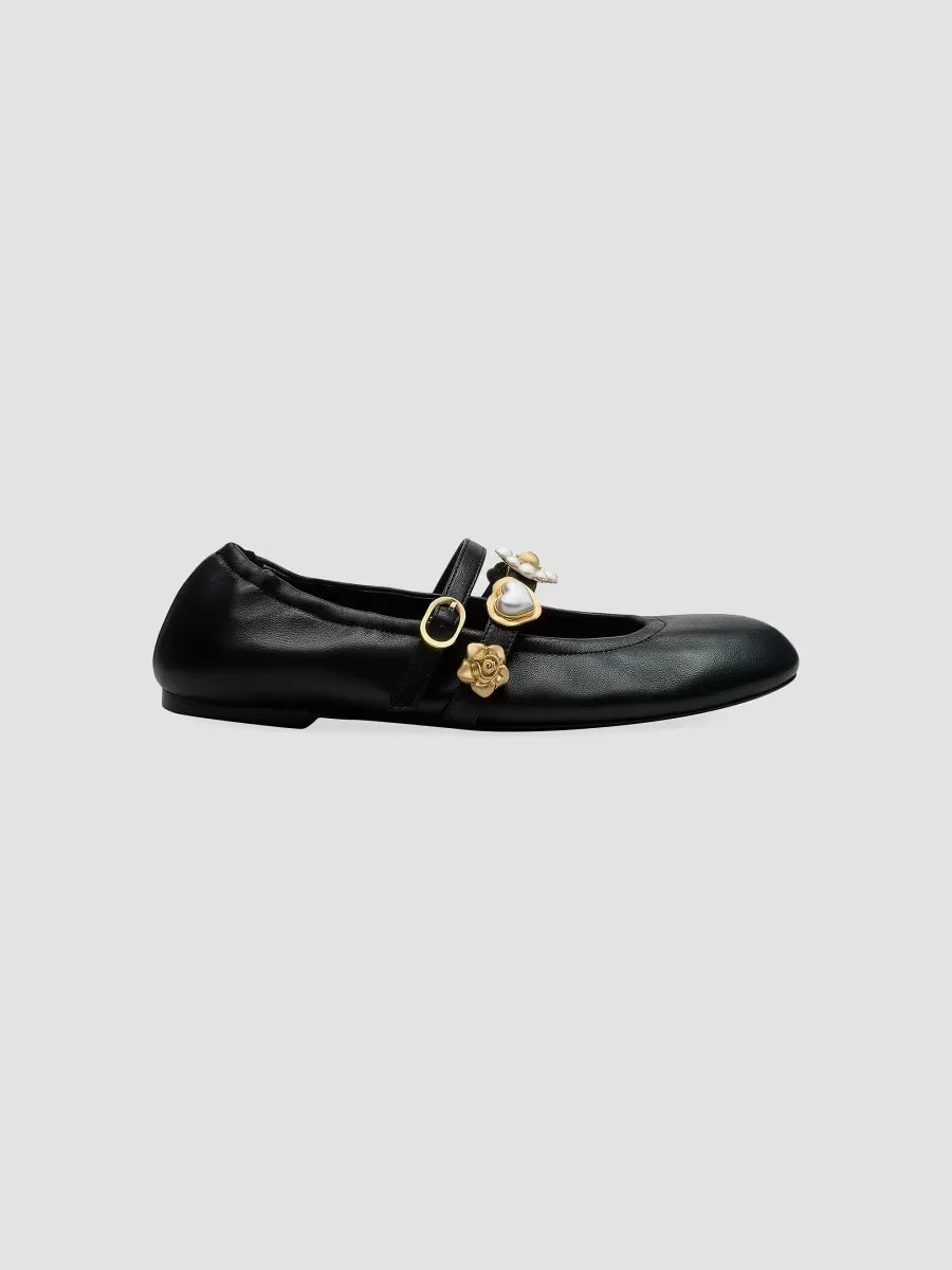 Socharming Leather Mary Jane Ballet Flats by Stuart Weitzman