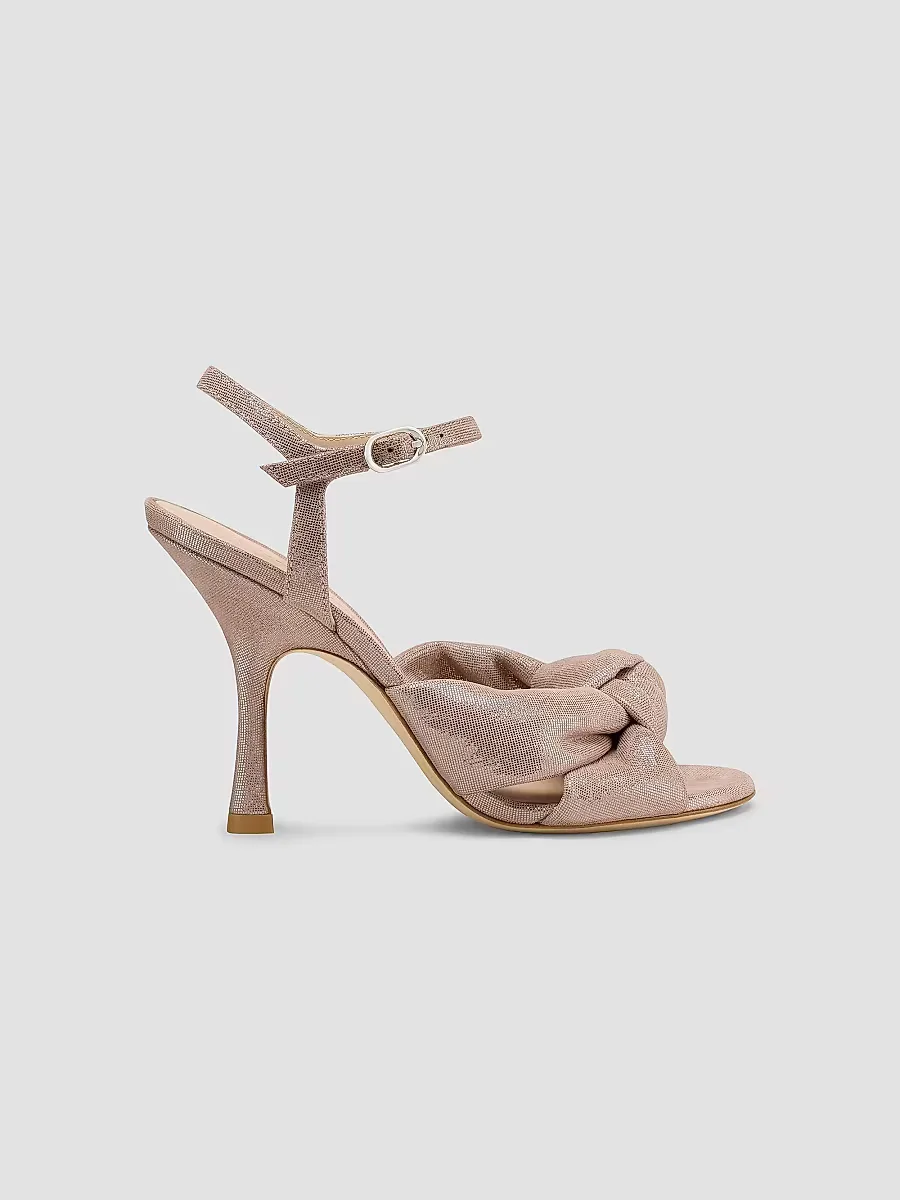 Soplaya 100MM Leather Ankle-Wrap Sandals