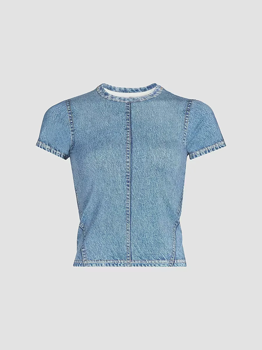 Rb Miramar Denim-Print T-Shirt by rag & bone