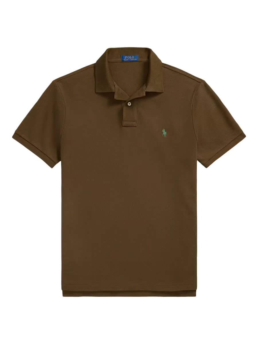 Custom-Slim-Fit Mesh Polo Shirt