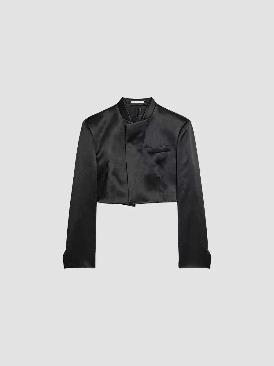Satin Crop Blazer by Helmut Lang