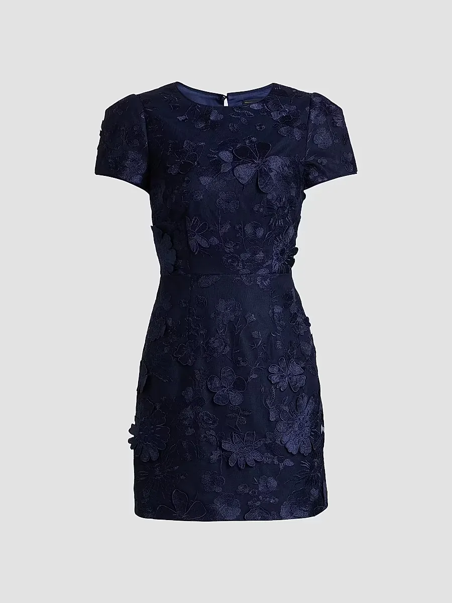 Daisy Floral Appliqué Minidress